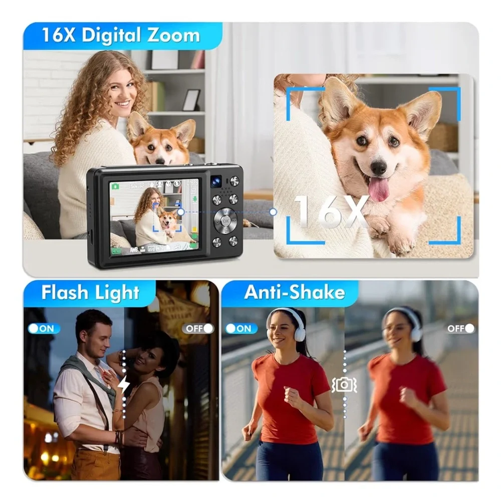 4K Ultra HD Digital Camera - Black New